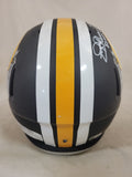 JOE THEISMANN SIGNED WASHINGTON REDKINS F/S FLAT BLACK SPEED REP HELMET BAS QR
