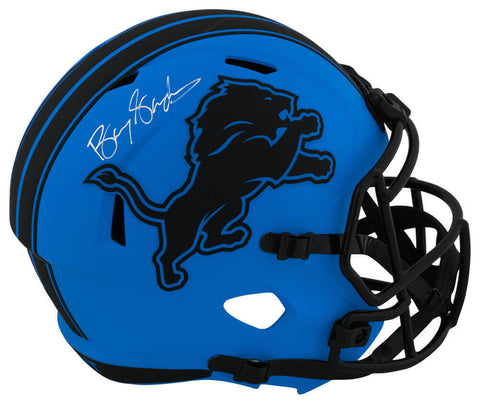 Barry Sanders Signed Lions RAVE Riddell Full Size Replica Helmet -(SCHWARTZ COA)