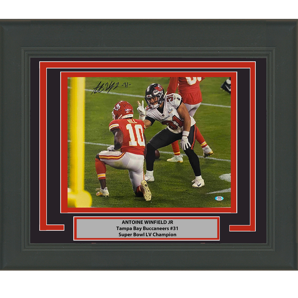 Framed Autographed/Signed Antoine Winfield Jr Buccaneers 16x20 Photo PSA COA #1
