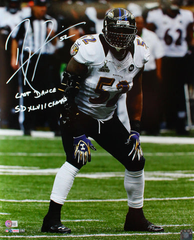 Ray Lewis Signed Ravens 16x20 HM Stance Photo w/SB Champs Last Dance-BAW Holo