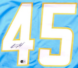 Tuli Tuipulotu Signed Los Angeles Chargers Jersey (Beckett) 2023 2nd Rnd Pck /LB