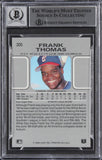 White Sox Frank Thomas Signed 1990 Leaf #300 Rookie Card Auto 10! BAS Slabbed