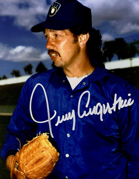 Milw. Brewers 1982 AL Champ Pitcher JERRY AUGUSTINE Signed 8x10 Photo #5 AUTO