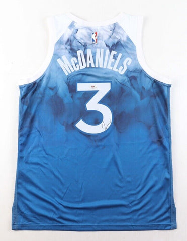 Jaden McDaniels Signed Minnesota Timberwolves Nike Style Jersey (PSA) Sm Forward