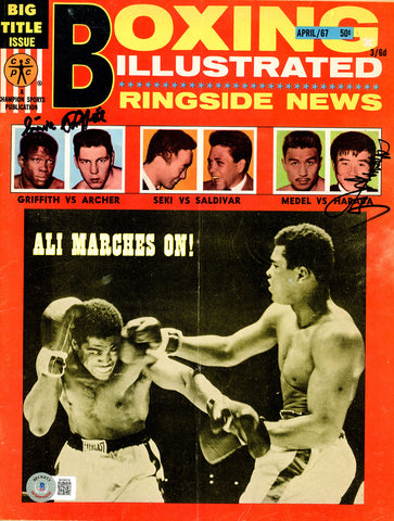 Fighting Harada & Emile Griffith Autographed Boxing Illustrated Magazine Beckett