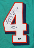 Ricky Williams Signed Miami Custom Teal Jersey with "4:20" Inscription