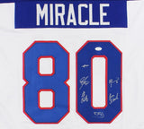 Multi-Signed 1980 USA Custom White Miracle On Ice Jersey with 6 Signatures