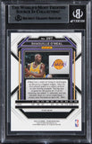 Lakers Shaquille O'Neal Signed 2022 Panini Prizm Green #297 Card BAS Slabbed
