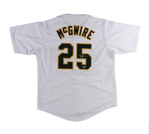 Mark McGwire Signed Oakland Custom White Jersey