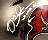 Mike Alstott Brad Johnson Signed Buccaneers Speed Mini Helmet w/SBC- BA W Holo