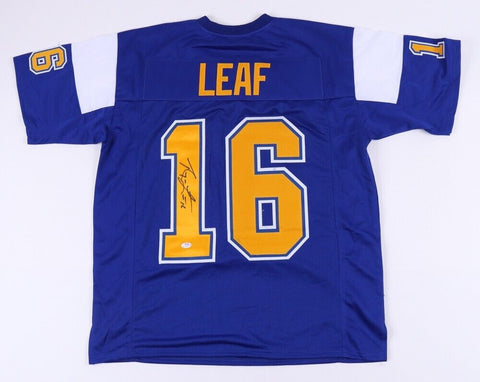Ryan Leaf Signed Chargers Jersey (PSA) San Diego's 1998 #2 Overall Draft Pck
