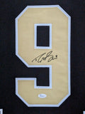 FRAMED IN SUEDE NEW ORLEANS SAINTS DREW BREES AUTOGRAPHED SIGNED JERSEY JSA COA