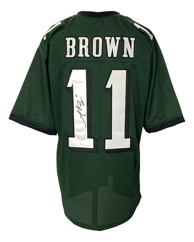 AJ Brown Signed Custom Green Pro-Style Football Jersey JSA Hologram