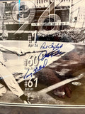 Roger Maris Autographed Photo w/ 11x14 Photo (3 Signatures) Framed JSA