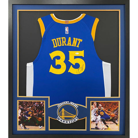 Kevin Durant Autographed Signed Framed Golden State Warriors Jersey JSA