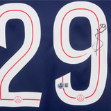 Bradley Barcola Signed PSG Home Soccer Jersey #29 with Beckett Witness