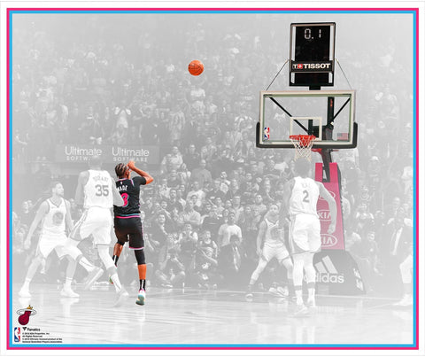 Dwyane Wade Miami Heat Game Winning Shot vs Warriors Spotlight 20" x 24" Photo