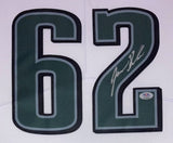 Jason Kelce Signed Framed Philadelphia White Replica Jersey PSA ITP Hologram