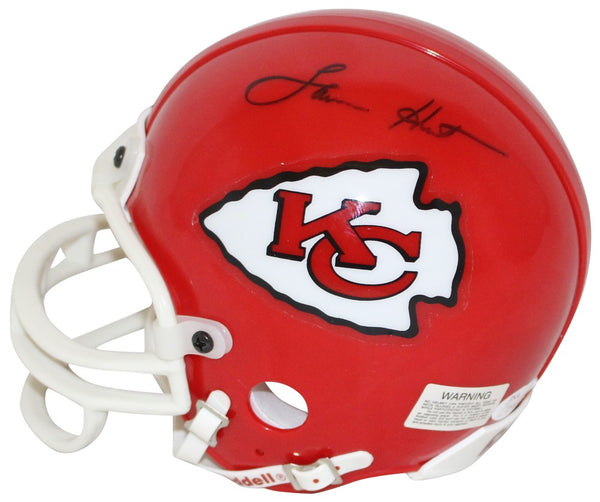 Lamar Hunt Autographed Kansas City Chiefs Rep Mini Helmet Left Side JSA 31883