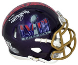 CREED HUMPHREY SIGNED KANSAS CITY CHIEFS SUPER BOWL 58 LVIII MINI HELMET BECKETT