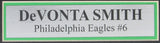 DeVonta Smith Autographed Football Jersey Eagles Framed Beckett 213544