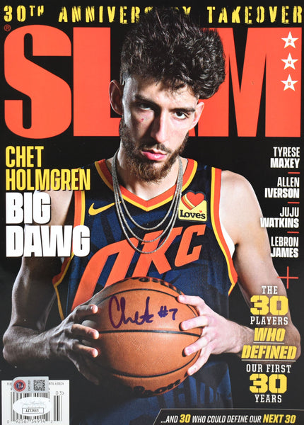 Chet Holmgren Autographed Oklahoma City Thunder SLAM Magazine - JSA *Blue