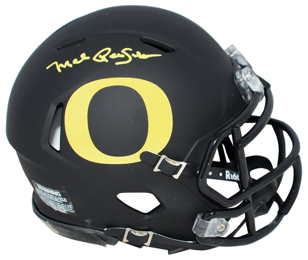 MEL RENFRO AUTOGRAPHED OREGON DUCKS BLACK SPEED MINI HELMET BECKETT