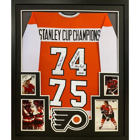 Philadelphia Flyers Stanley Cup Autographed Signed Framed Jersey JSA