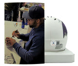Terrell Suggs Autographed Mini Ravens Lunar Eclipse Football Helmet Beckett