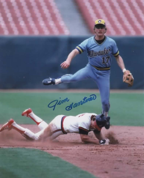 JIM GANTNER - Milwaukee Brewers Infielder - Signed 8x10 Photo #12 AUTO