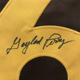 Framed Signed Gaylord Perry 35x39 San Diego Brown Jersey JSA COA