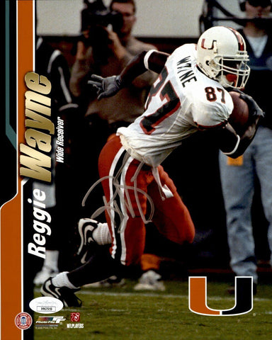 Reggie Wayne Miami Hurricanes Signed/Autographed 8x10 JSA 161594