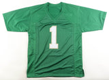 Gerry Faust Signed Notre Dame Fighting Irish Jersey "Go Irish" (JSA) Head Coach