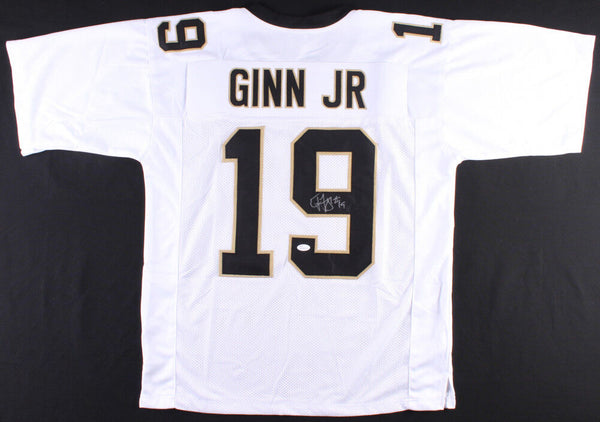 Ted Ginn Jr. Signed Saints White Jersey (JSA) Wide Receiver / Return Specialist