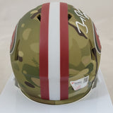 JERRY RICE SIGNED SAN FRANCISCO 49ERS CAMO SPEED MINI HELMET FANATICS