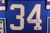 Thurman Thomas (Bills blue SKYLINE) Signed Autographed Framed Jersey Beckett