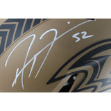 Ray Lewis Autographed Baltimore Ravens Authentic 23 STS Helmet Beckett 49564