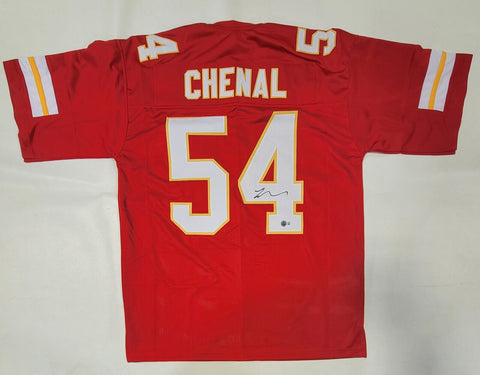 LEO CHENAL AUTOGRAPHED SIGNED PRO STYLE CUSTOM XL JERSEY BECKETT QR HOLOGRAM
