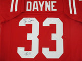 Badgers RON DAYNE #33 Signed Custom Replica Red Jersey AUTO w/ Heisman - JSA
