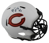 Bears Brian Urlacher "HOF 18" Signed Lunar F/S Speed Rep Helmet W/ Case BAS Wit