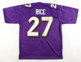 Ray Rice Signed Baltimore Ravens Purple Jersey (JSA) Ex Rutgers Running Back