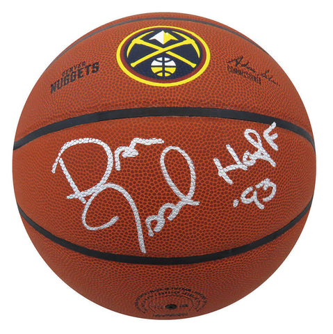 Dan Issel Signed Wilson Denver Nuggets Logo Basketball w/HOF'93 - (SCHWARTZ COA)