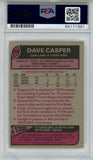 Dave Casper Autographed/Signed 1977 Topps #380 Trading Card PSA Slab 43707