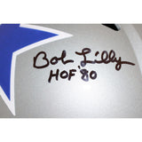 Bob Lilly Autographed/Signed Dallas Cowboys TB F/S Helmet HOF Beckett 44035