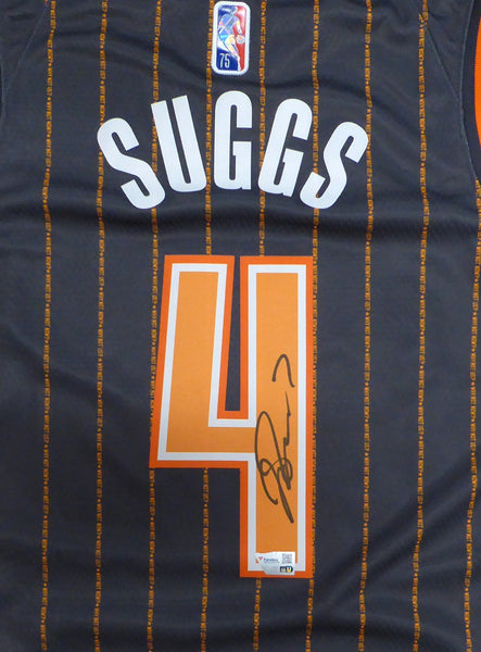 Orlando Magic Jalen Suggs Autographed Black Nike Jersey Beckett QR #XP14123178