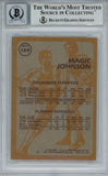 Magic Johnson Signed 1981-82 Topps #W109 Trading Card Beckett 10 Slab 37806