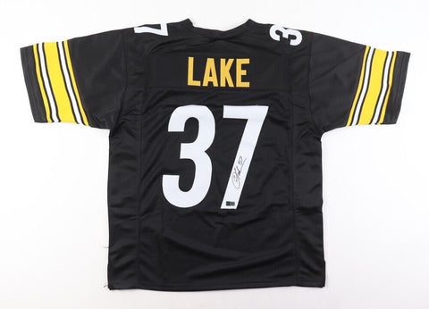 Carnell Lake Signed Pittsburgh Steelers Jersey (TSE COA) 5xPro Bowl Safety