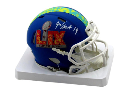 Josh Sweat Signed/Autographed Blue Super Bowl LIX Mini Helmet Eagles BAS 192759