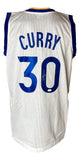 Stephen Curry Signed Custom White Pro Style Basketball Jersey JSA