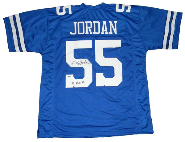 LEE ROY JORDAN AUTOGRAPHED SIGNED DALLAS COWBOYS #55 BLUE JERSEY TRISTAR